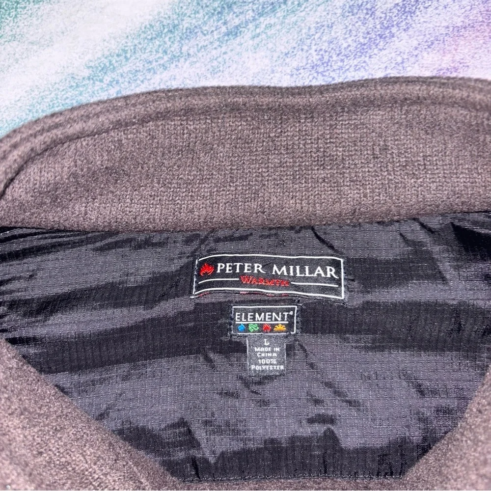 Peter Millar Element 4 Warmth 1/4 Zip Pullover Brown Sweater men’s size L
